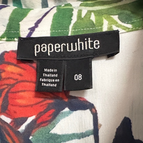 Paperwhite Women’s Button Down Floral Top - Picture 2 of 7